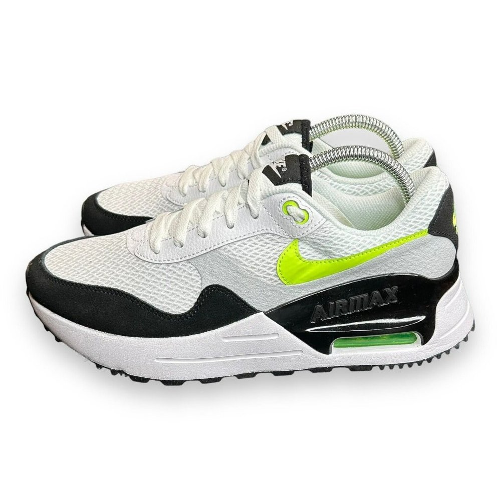 Nike Air Max Systm Shoes White Black Volt Sneakers DM9537-100 Mens Size 8